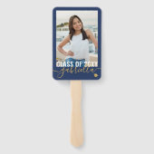 Uw foto Monogram Naam Afstuderen Klasse van 2025 Handwaaier (Achterkant)