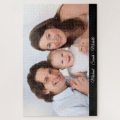 Uw foto Naam Sjabloon Grote puzzel (Verticaal)