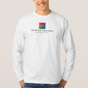 Uw foto of Logo Voeg tekst toe Mannen Modern Custo T-shirt