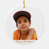 Uw foto ontwerpt uw eigen keramische versiering keramisch ornament (Achterkant)