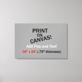 Uw foto op doek - 36" x 24" (.75" dik) canvas afdruk