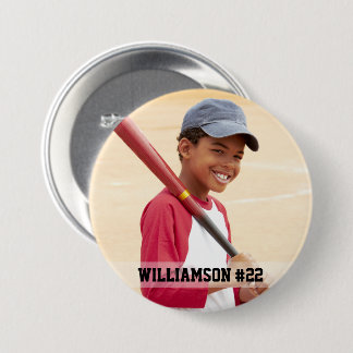 Uw foto op een op maat gemaakte honkbal of uw spor ronde button 7,6 cm