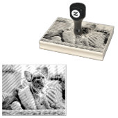 Uw foto op maat 	rubberstempel (Gestempeld)