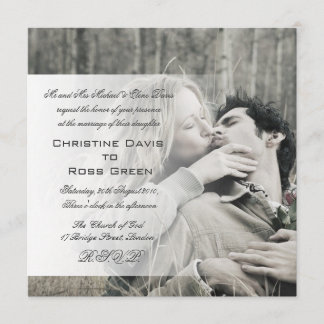 Uw foto persoonlijke trouwuitnodiging kaart