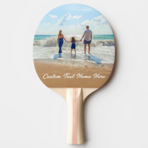 Uw foto Ping Pong Paddle met aangepaste tekst Tafeltennisbatje