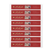 Uw foto Red Santas Sleigh Return-adres (Vel)