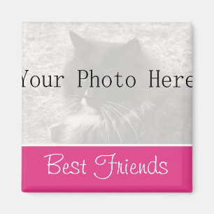 Uw foto- roze Best Friends Magnet Magneet
