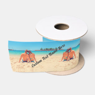 Uw Foto Satijn Lint Gift met Aangepaste Tekstnaam