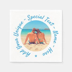 Uw foto servetten met aangepaste tekst