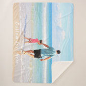 Uw foto sherpa deken met aangepaste tekst (Voorkant)