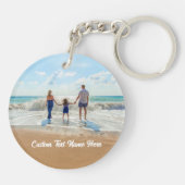 Uw foto Sleutelhanger met aangepaste tekst (Achterkant)