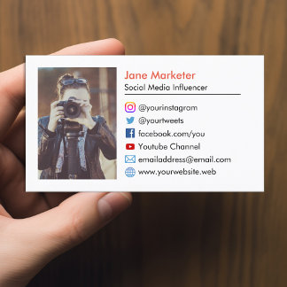Uw foto | Social Media Iconen Youtube, Websites Visitekaartje