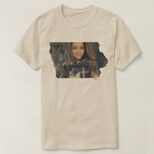 UW FOTO-status van Iowa Shape T-shirt (Design voorkant)