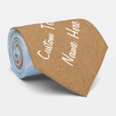 Uw foto-Stropdas met aangepaste tekstnaam Stropdas (Opgerold)