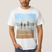 Uw foto T-shirt cadeau met aangepaste tekst (Voorkant)