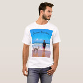 Uw foto T-shirt cadeau met aangepaste tekst naam (Voorkant volledig)