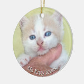 Uw foto / tekst - Traditioneel jaarlijks geschenk  Keramisch Ornament (Links)