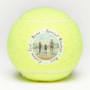 Uw foto Tennisballen met aangepaste tekst