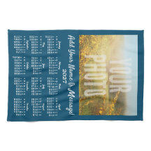 Uw Foto Theedoek Agenda Blauw
