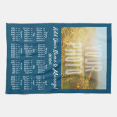 Uw Foto Theedoek Kalender Blauw (Horizontaal)