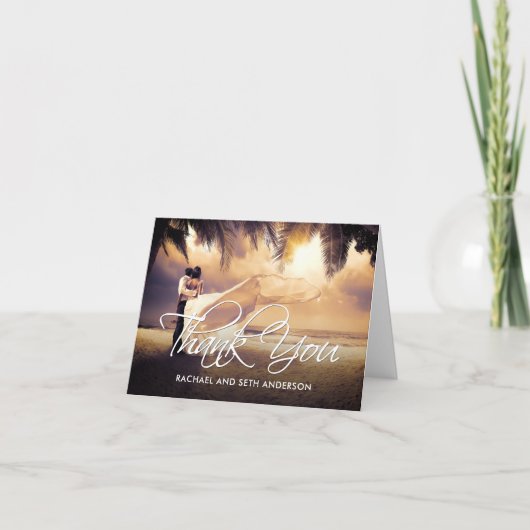 Uw Foto van het Huwelijk van de Douane dankt u Bedankkaart (Voorkant)