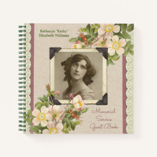 Uw foto Wilde Rozen Memorial Guest Book Notitieboek