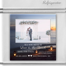 Uw Foto Zee Sunset Save the Date Magnet Magneet