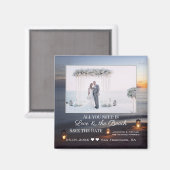 Uw Foto Zee Sunset Save the Date Magnet Magneet (Voorkant / Achterkant)