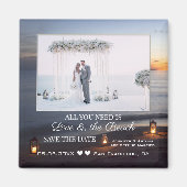 Uw Foto Zee Sunset Save the Date Magnet Magneet (Voorkant)
