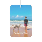 Uw fotoauto luchtverfrisser met aangepaste tekst (Voorkant)