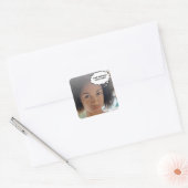 Uw fotobericht Leuke Retro Comic Book Pop Art Vierkante Sticker (Envelop)