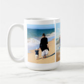 Uw fotocollage en aangepaste tekst koffie Mok (Links)