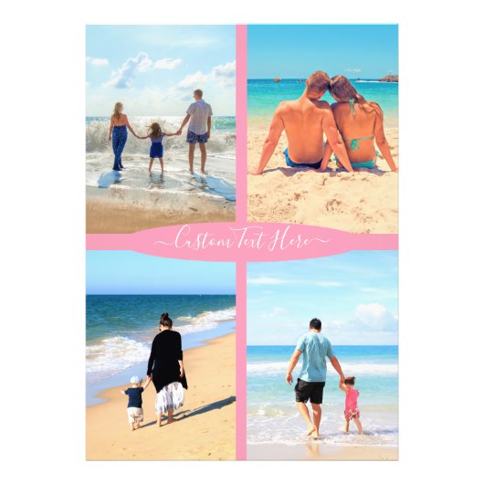 Uw fotocollage Fotoafdruk met aangepaste tekst Foto Afdruk (Voorkant)