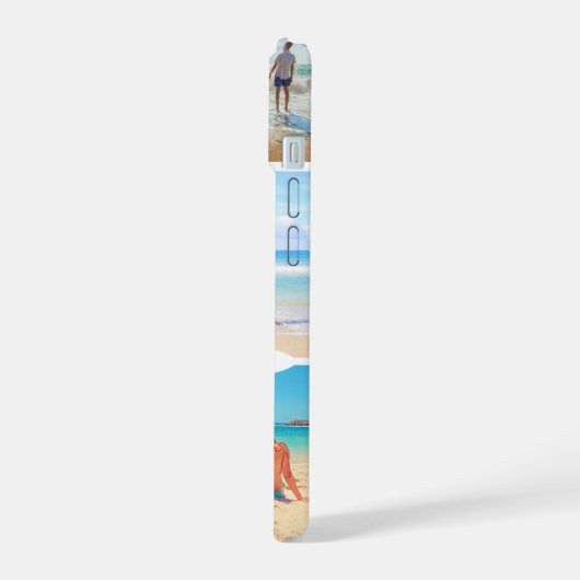 Uw fotocollage iPhone hoesje met aangepaste tekst iPhone 15 Hoesje (Linkerkant)