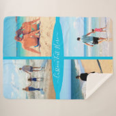 Uw fotocollage Sherpa deken met aangepaste tekst (Voorkant (horizontaal))