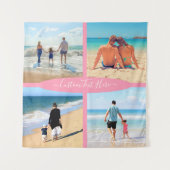 Uw Fotocollage Tapetsy met aangepaste tekst Wandkleed (Voorkant (horizontaal))