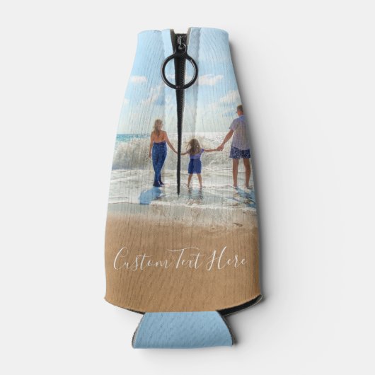 Uw Fotofles Koeler met Aangepaste Tekst (Achterkant)