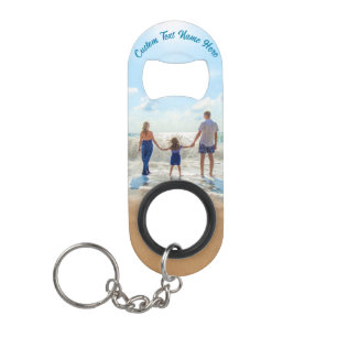 Uw fotoflesopener-sleutelhanger met aangepaste tek mini flessenopener