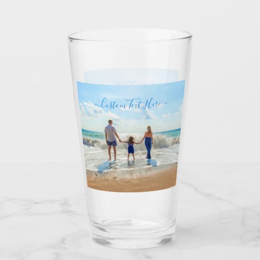Uw fotoglas met aangepaste tekst glas (Voorkant)