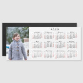 Uw fotokalender 2025 op witte magneet (Voorkant / Achterkant)