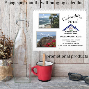 Uw foto's 20XX Business Logo QR Code Wall Kalender