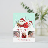 UW FOTO'S aangepast kerstfeest briefkaart (Staand voorkant)