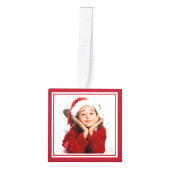 UW FOTO'S aangepast kerstversiering Kubus Ornament (Voorkant)