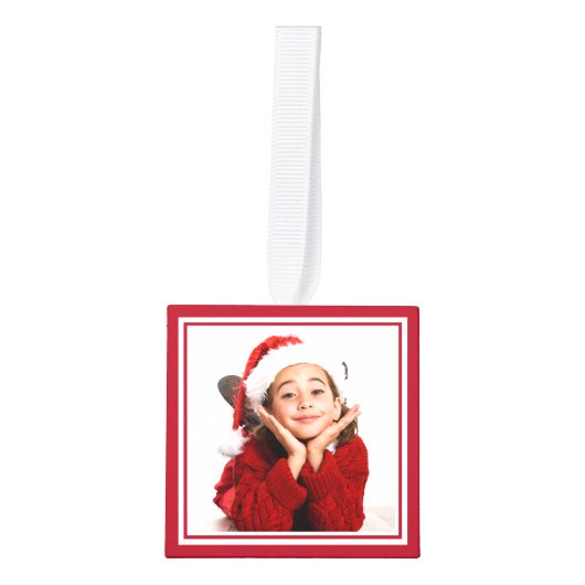 UW FOTO'S aangepast kerstversiering Kubus Ornament (Voorkant)