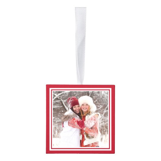 UW FOTO'S aangepast kerstversiering Kubus Ornament (Rechts)