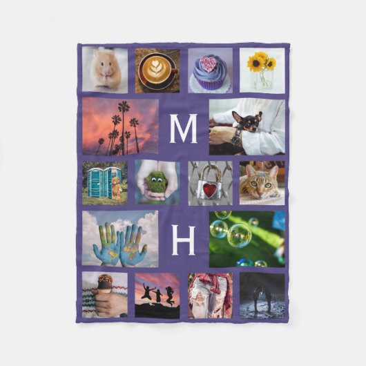 UW FOTOS aangepaste collage sjabloon deken (Voorkant)