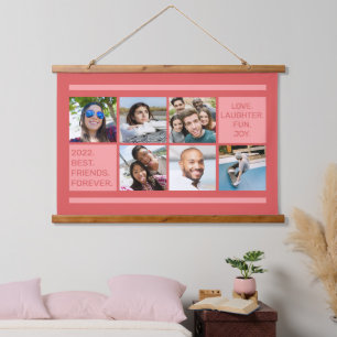 UW FOTOS aangepaste tekst Hangend Wandkleed