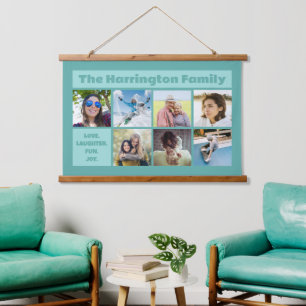 UW FOTOS aangepaste tekst Hangend Wandkleed