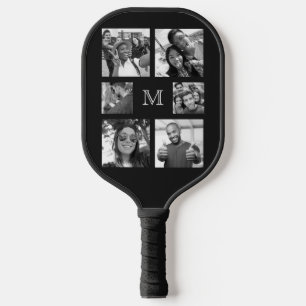 UW FOTO'S draaien aangepaste B & W-monogram om Pickleball Paddle