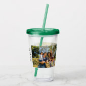 UW foto's en aangepaste teksttumoren Acryl Drinkbeker (Achterkant)